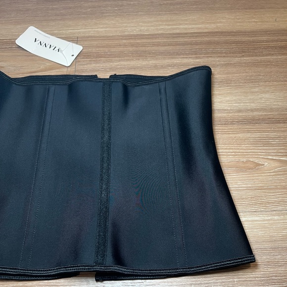 Women’s Underbust Latex Waist Trainer Corset Hourglass Shaper Size S Black - Picture 11 of 12